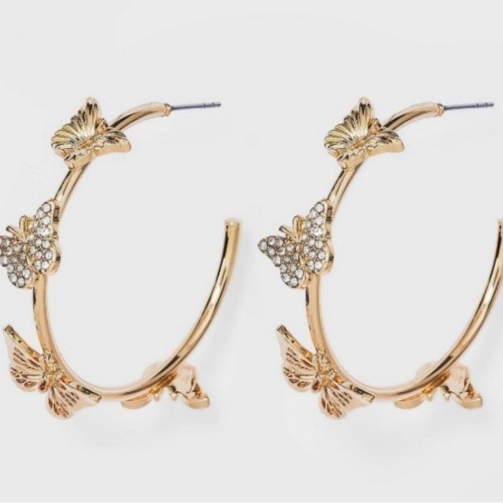 SUGARFIX by BaubleBar Butterfly Hoops#Clearance#Lastprice#No offer